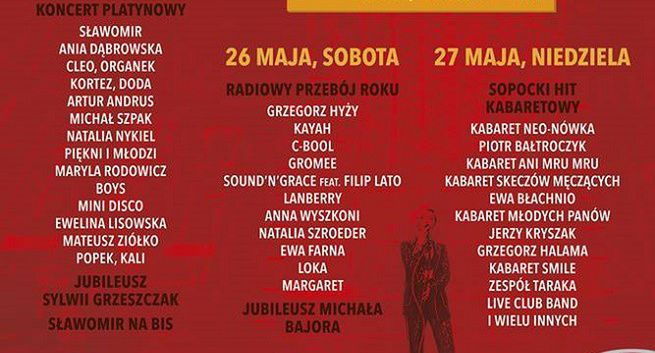 Sławomir, Maryla Rodowicz, Popek i Sylwia Grzeszczak wśród uczestników Polsat SuperHit Festiwal 2018