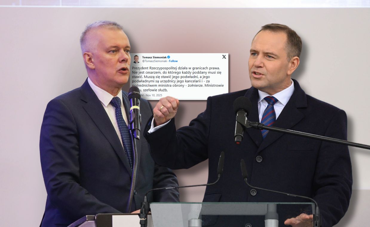 Siemoniak o Nawrockim. "Nie jest cesarzem"