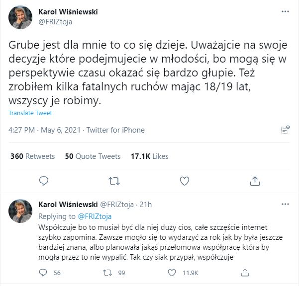 Friz komentuje wyciek zdjęć i nagrań z seks-kamerek z udziałem Natsu