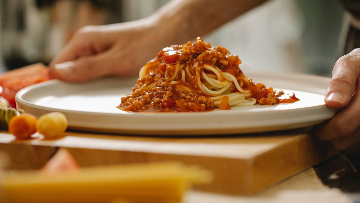 Spaghetti bolognese. 