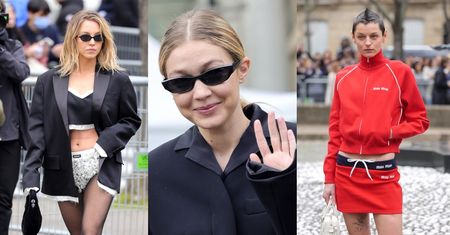 Gwiazdy lansują się na pokazie Miu Miu w Paryżu: Sydney Sweeney w perłowej pielusze, Emma Corrin jako stylowy dresiarz (ZDJĘCIA)