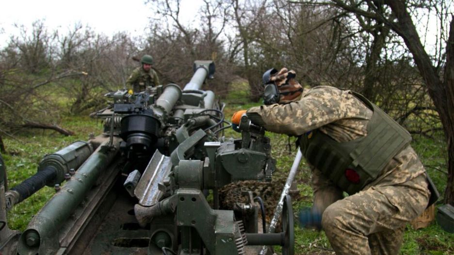 Ukraińcy z haubicą M777