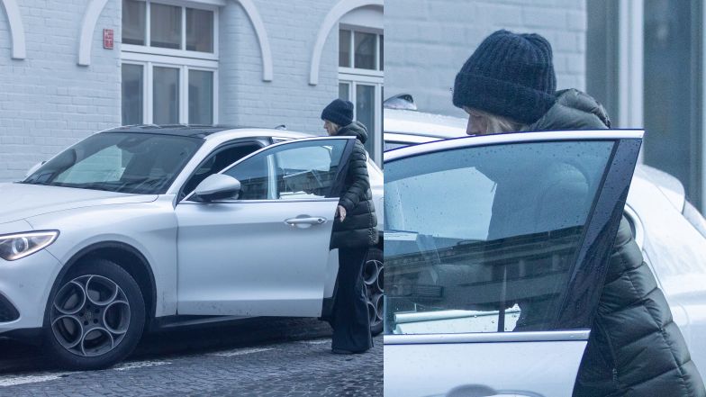 Posępna Grażyna Torbicka "przyłapana" przed starym mieszkaniem w Warszawie