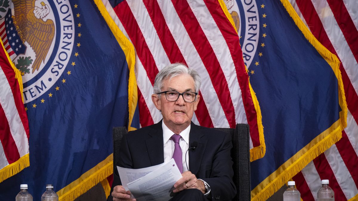 Key Speakers At Federal Reserve's Thomas Laubach Research Conference
Jerome Powell, chairman of the US Federal Reserve, speaks during the Thomas Laubach Research Conference hosted by the US Federal Reserve Board of Governors in Washington, DC, US, on Friday, May 19, 2023. The Federal Reserve chair Jerome said tighter credit conditions stemming from strains in the banking system could mean interest rates dont have to rise as high as would otherwise be the case. Photographer: Al Drago/Bloomberg via Getty Images
Bloomberg
us, 2023uspolitics, americas, u.s. government, u.s.a., macro economics, thomas laubach research conference, government news, business news, american, the federal reserve, north american, united states of america