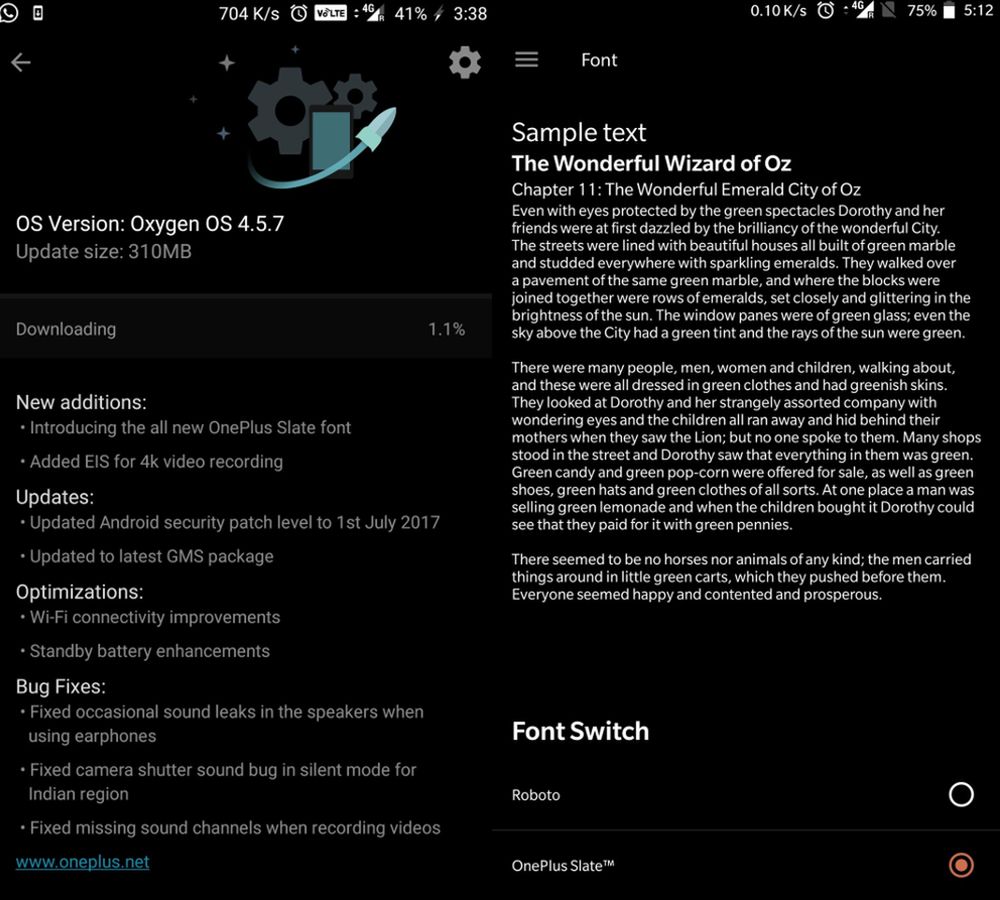 OxygenOS 4.5.7 dla OnePlus 5 - aktualizacja