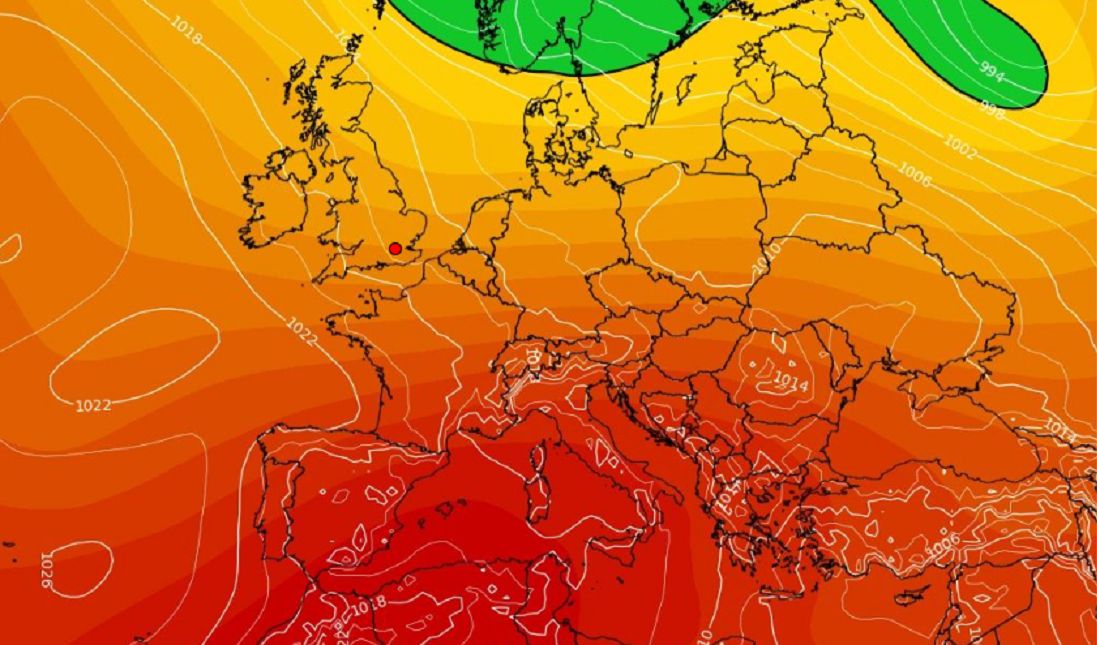 Antycyklon Charon nad południową Europą