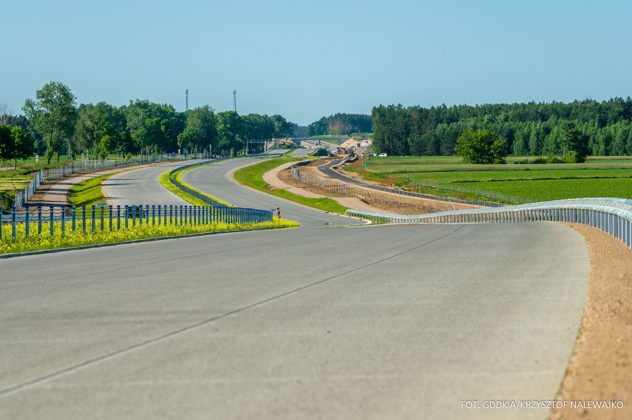 Prace na budowie S61 Kolno - Stawiski