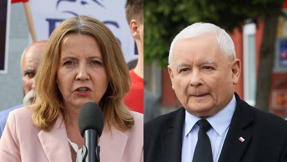 Lichocka i Kaczyński w Łowiczu