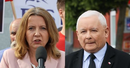 Krzyki przerwały Kaczyńskiemu. "Spokój", "łobuzie"