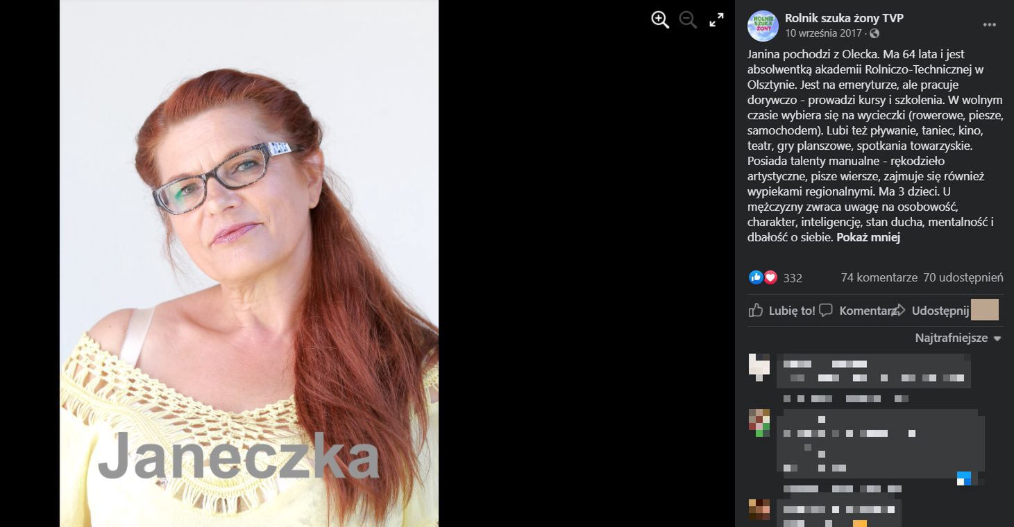 Janina Anuszkiewicz w "Rolnik szuka żony" 4