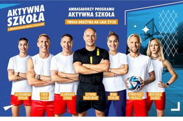 Szymon Marciniak i inni sportowcy promują "Aktywną szkołę"