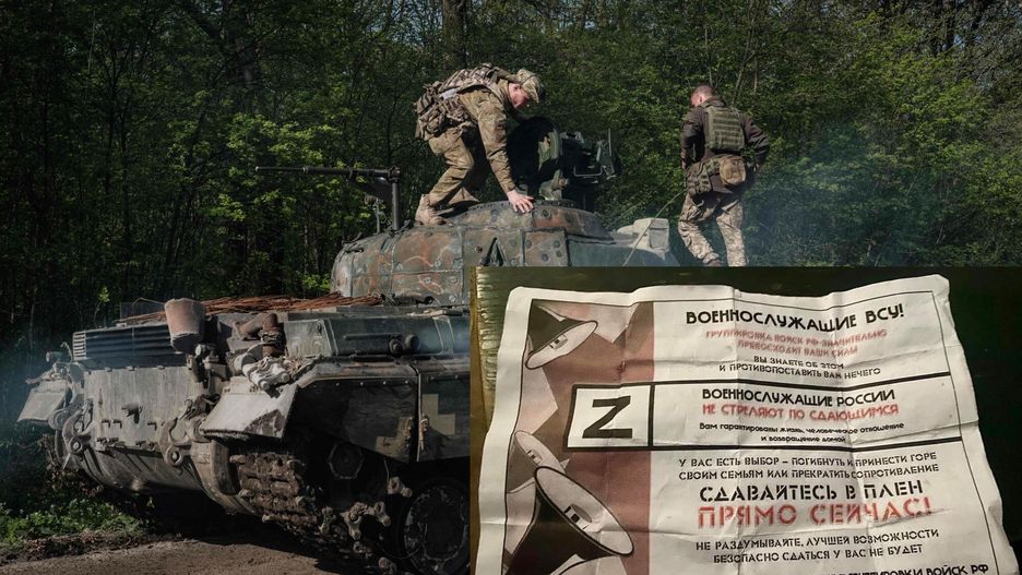 Rosjanie rozpowszechniają propagandowe ulotki