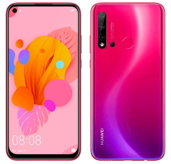 Huawei P20 Lite 2019 w pełnej krasie. Ma ekran z otworem i poczwórny aparat główny 4