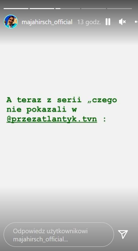 Maja Hirsch zdradza kulisy programu 
