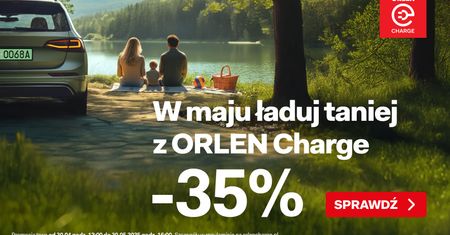 Rekordowa promocja ORLEN Charge. Ładowanie elektryków tańsze o 35 proc.