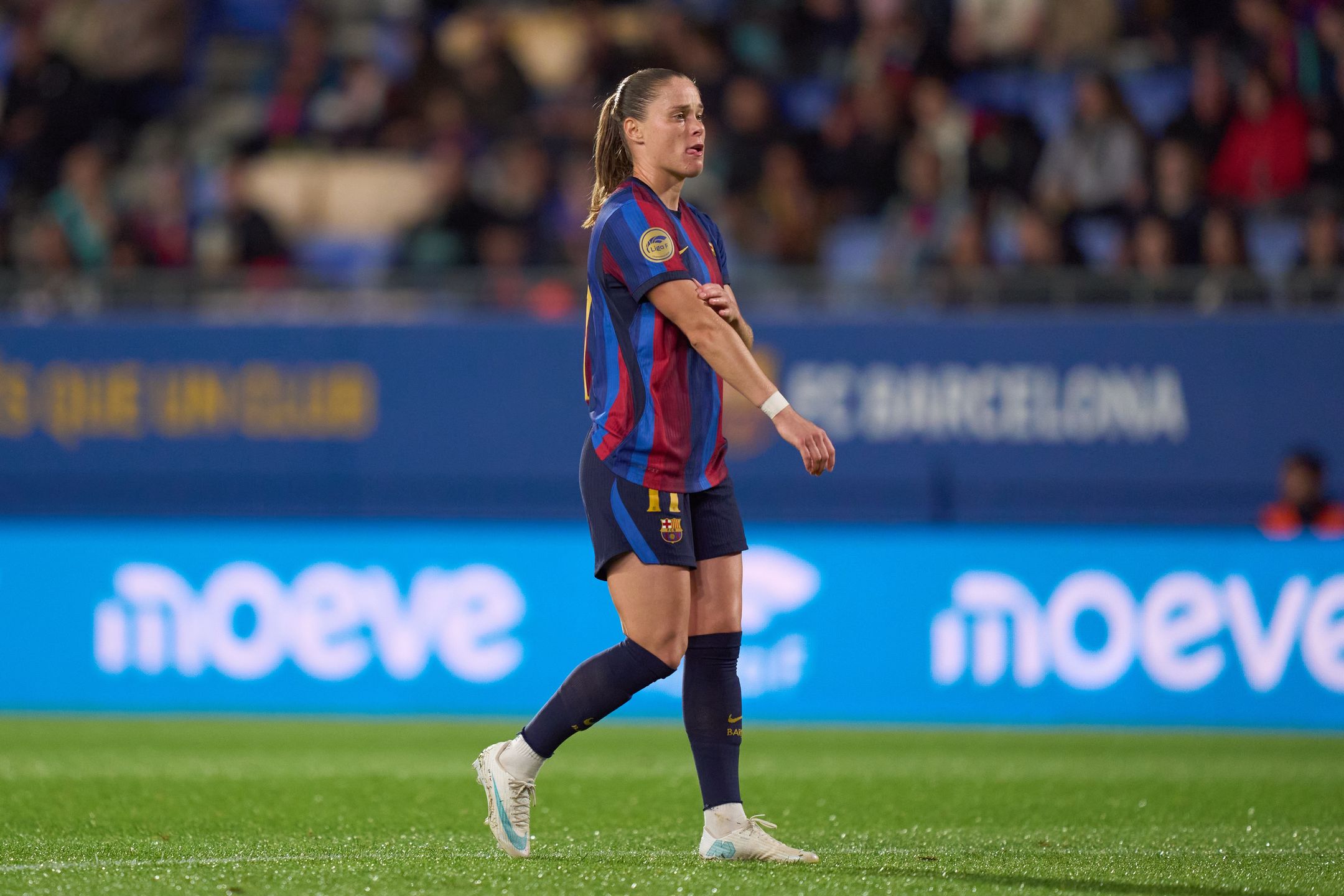 BARCELONA, SPAIN - OCTOBER 24: Ewa Pajor of FC Barcelona looks on during the Liga F Moeve 2026/27 match between FC Barcelona and Granada CF at Estadi Johan Cruyff on October 24, 2026 in Barcelona, Spain. (Photo by Pedro Salado/Getty Images)