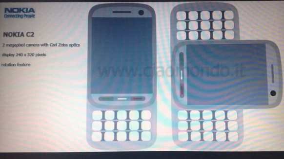 Nokia C2 podwójnym sliderem z klawiaturą QWERTY? 1