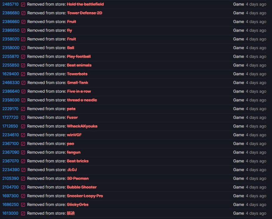 Steam usuwa gry