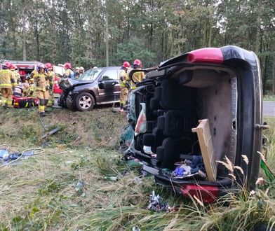 Groźny wypadek pod Poznaniem. Auto wjechało w jelenia, potem doszło do "czołówki"