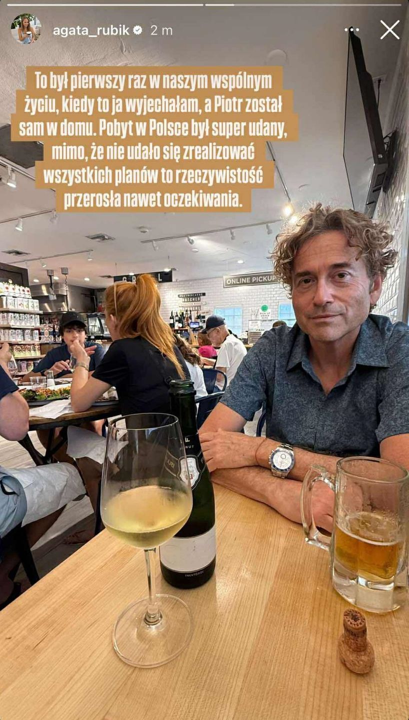 Tak Piotr Rubik powitał w Miami żonę i córki