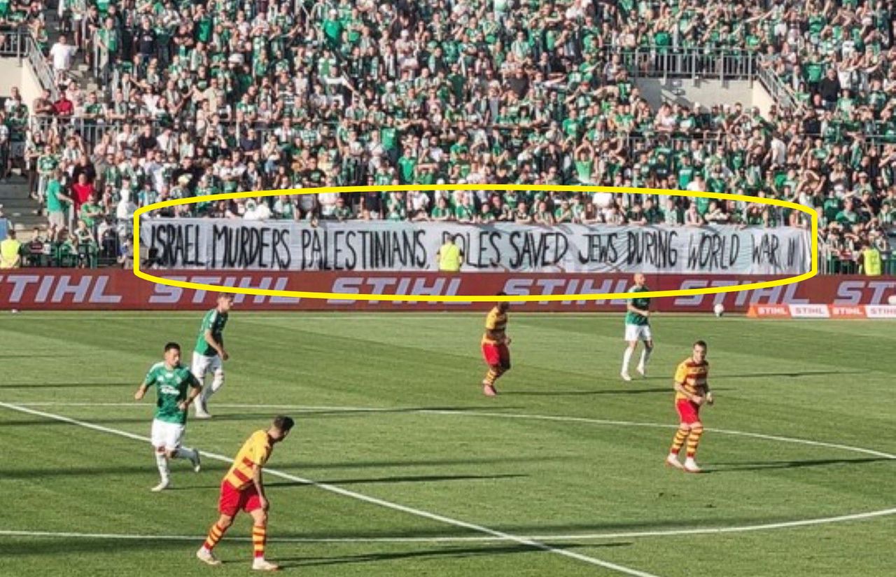 W Radomiu wywiesili transparent. Jest skierowany do Izraela