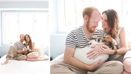 Sesja rodzinna z terierem w roli noworodka. Po co i dlaczego powstała? 1