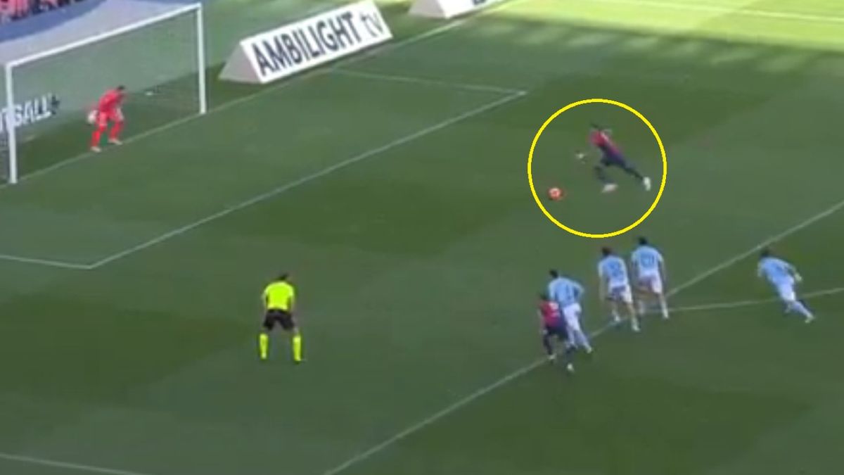 Twitter / Eleven Sports / Na zdjęciu: moment strzału Raphinhi