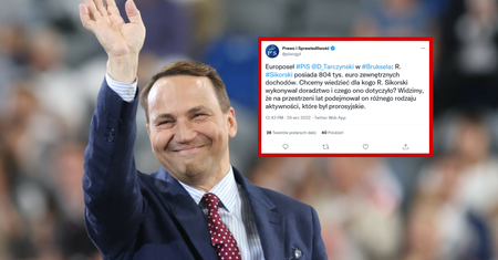 800 tysięcy euro. PiS pyta Sikorskiego, gdzie je zarobił