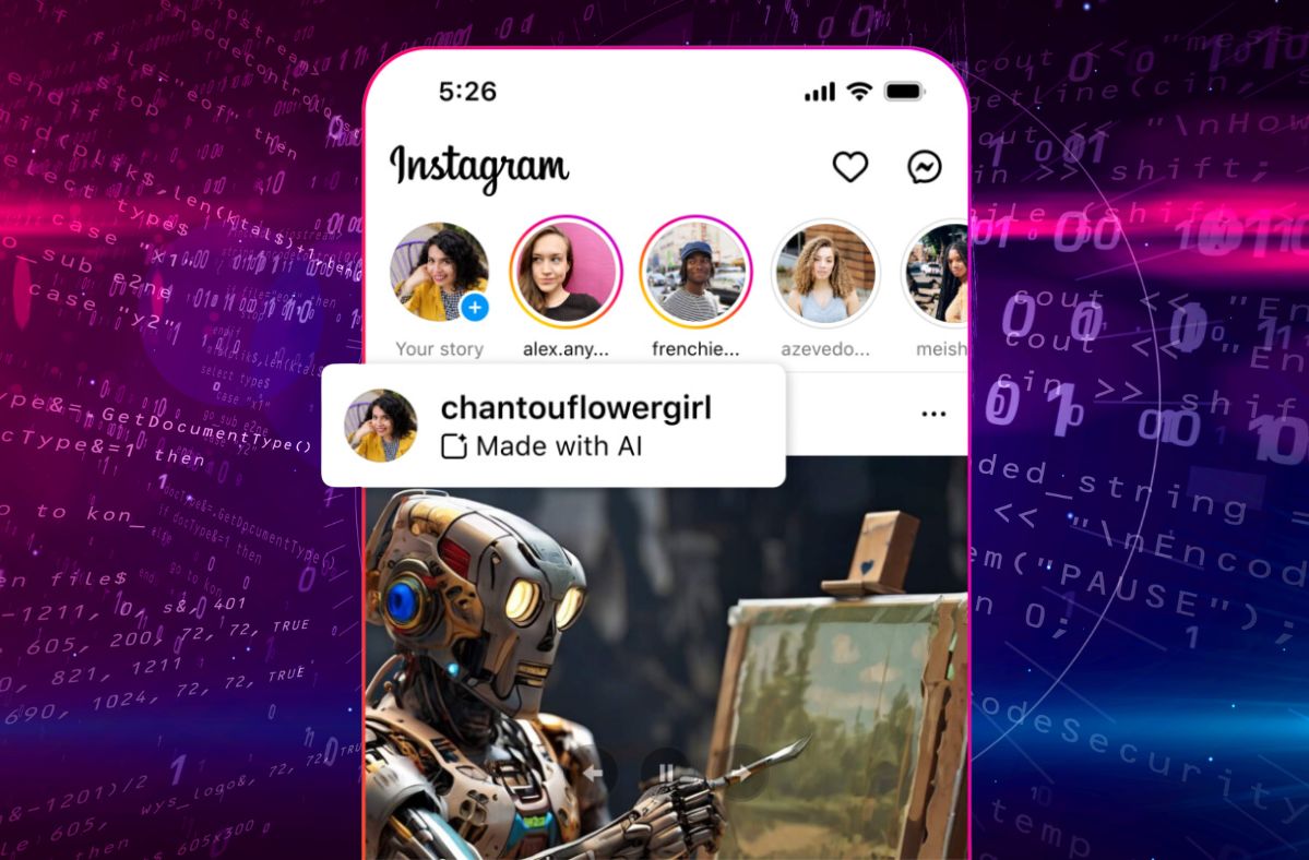 On Instagram and Facebook, labels for materials created by AI will appear.