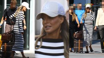 Stylowa Małgorzata Rozenek-Majdan taszczy walizkę Louis Vuitton w Sopocie. Towarzyszyła jej cała świta pomagierów