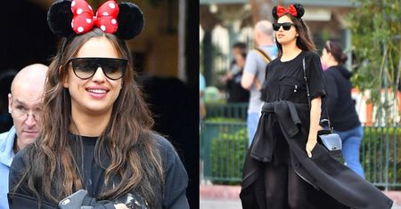 Ciężarna Irina Shayk ZASŁANIA BRZUSZEK w Disneylandzie (ZDJĘCIA)