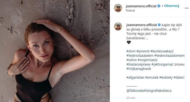Joanna Moro po fali krytyki usunęła zdjęcie nawiązujące do dramatu w Afganistanie