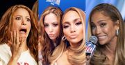 Jennifer Lopez i Shakira stroją miny na konferencji Super Bowl (ZDJĘCIA)