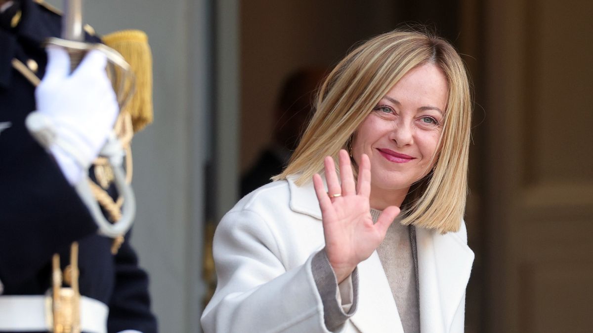 Italian Prime Minister Giorgia Meloni attends a meeting on war in Ukraine and European security at the Elysee Palace in Paris, France, 17 February 2025. EPA/TERESA SUAREZ Dostawca: PAP/EPA.