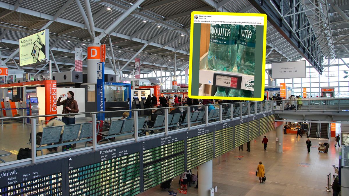 Pokazał, ile kosztuje woda na Lotnisku Chopina.