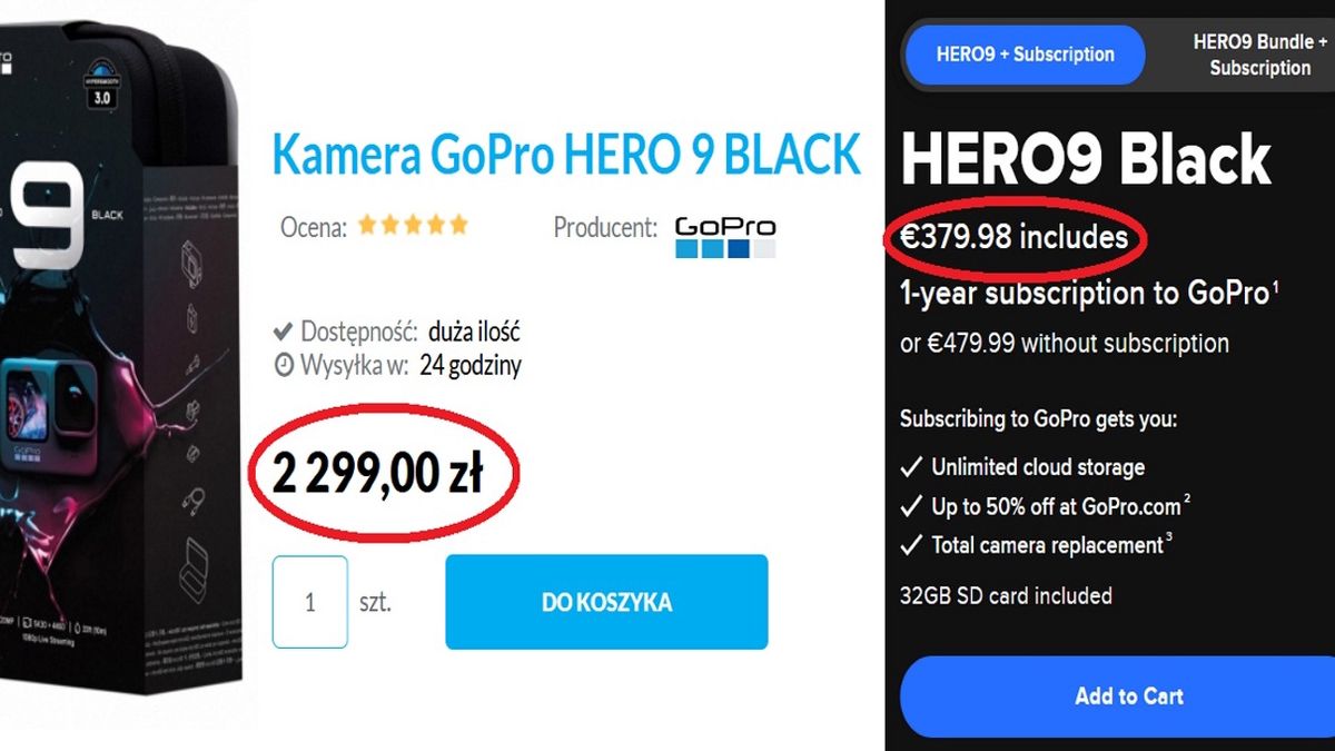 go pro polska cena