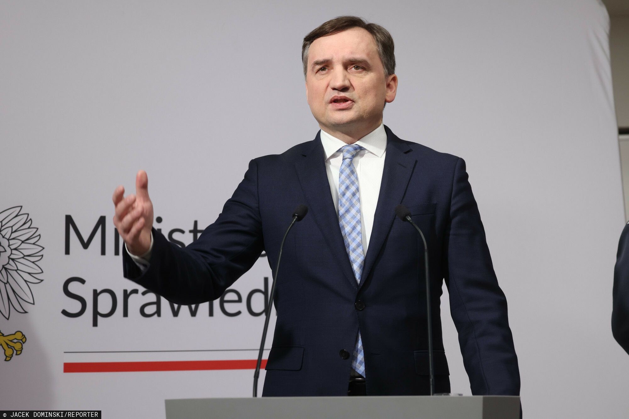 Konferencja nt rozwi?za? dla wi?ziennictwa
31.01.2023 Warszawa Konferencja "Oszczedne i nowoczesne rozwiazania dla wieziennictwa. System Dozoru Elektronicznego" 
fot. Jacek Dominski/REPORTER
n/z: Zbigniew Ziobro
Jacek Dominski/REPORTER