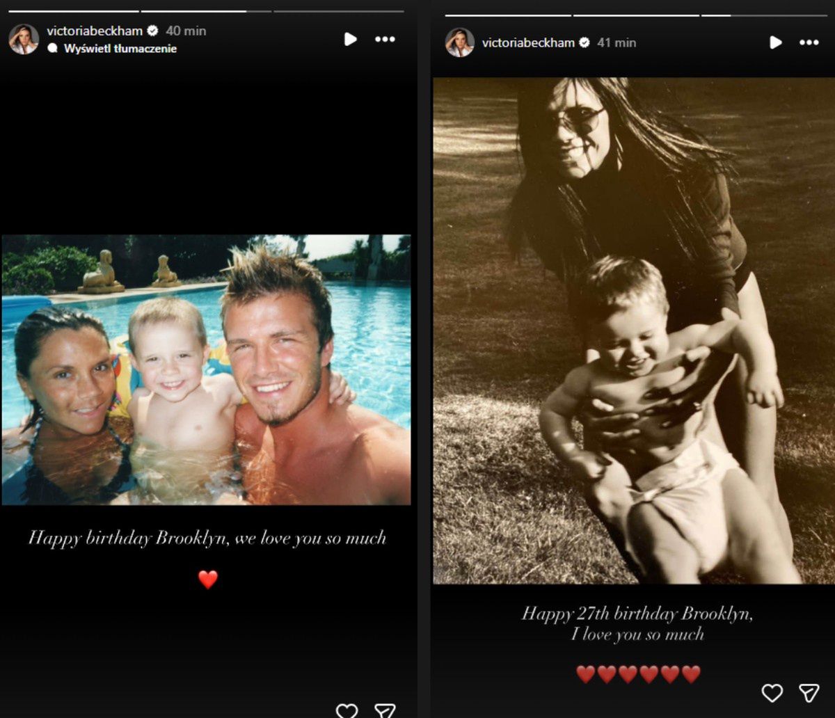 Victoria Beckham złożyła życzenia urodzinowe synowi Brooklynowi