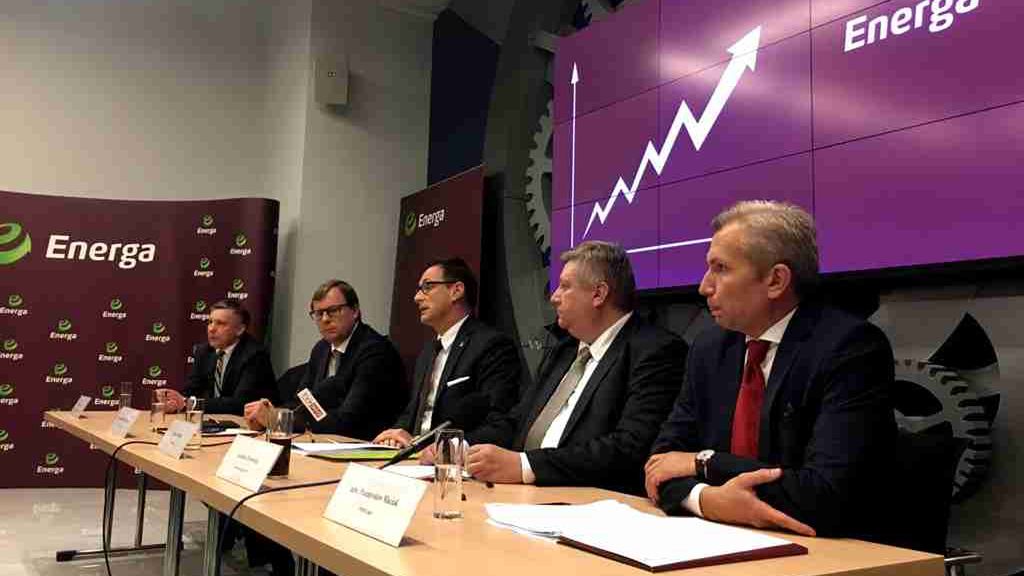 Władze spółki podczas prezentacji wyników.