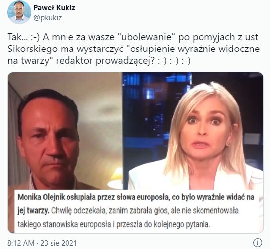 Paweł Kukiz wielokrotnie podkreślał, że odnosi się krytycznie do postępowania dziennikarzy TVN24 