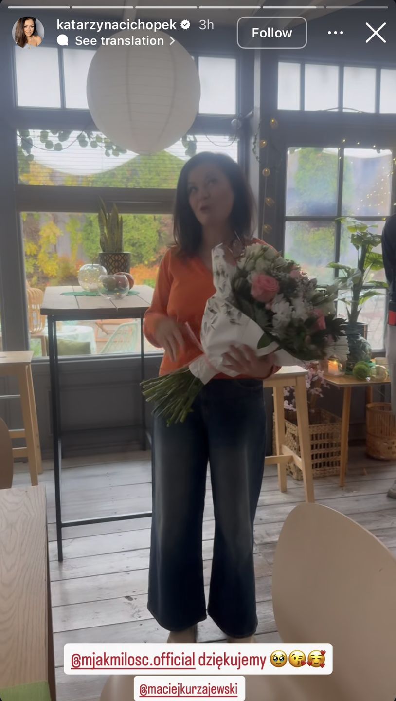 Niespodzianka dla Kasi Cichopek na planie "M jak Miłość"