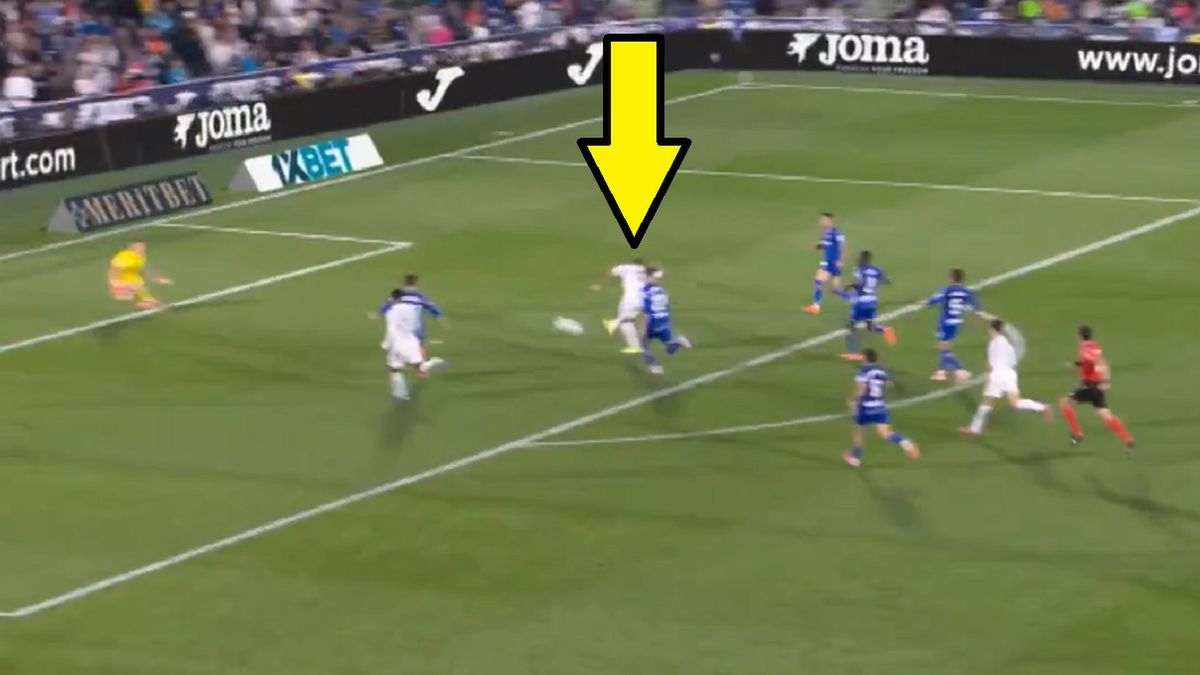 Twitter / Screen / Canal+Sport / Na zdjęciu: Kylian Mbappe strzelił kolejnego gola dla Realu Madryt