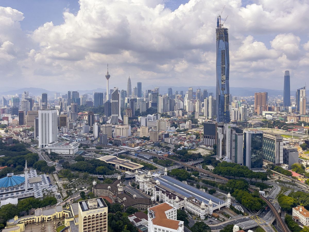 Widok na Kuala Lumpur. Najwyższa z wież to Merdeka 118