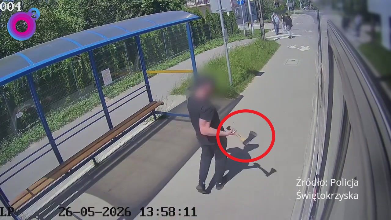 38-latek przyszedł z siekierą. Wszystko się nagrało