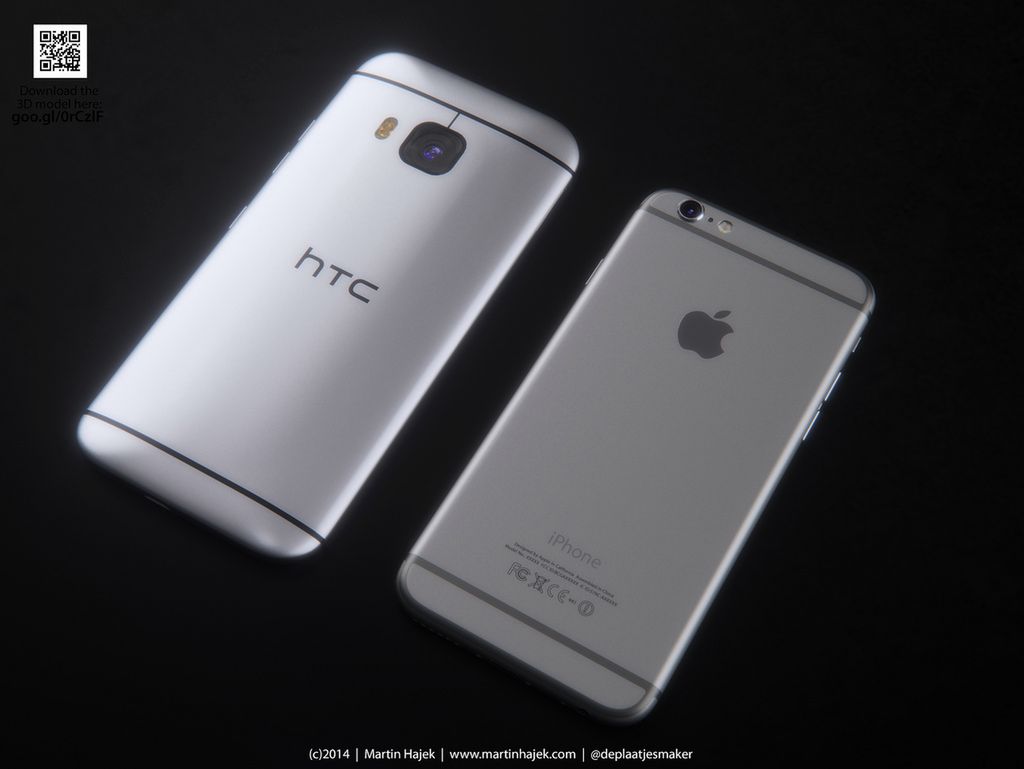 HTC One (M9), Galaxy S6 i iPhone 6 - porównanie renderów 7