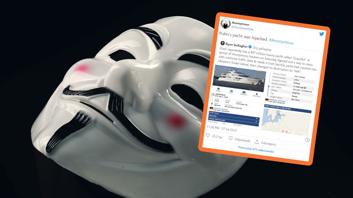 Anonymous deklarują, że zhakowali jacht Putina