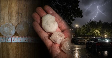 Nocne nawałnice. Z nieba poleciały wielkie lodowe kule