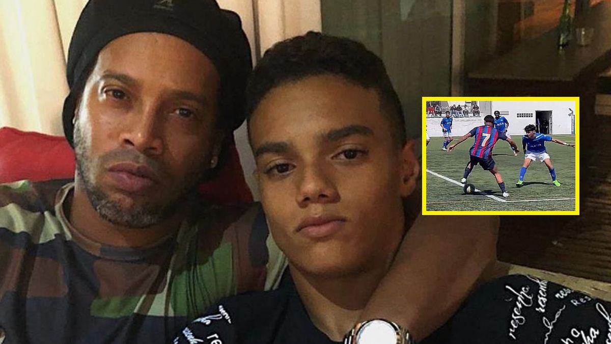 Zdjęcie okładkowe artykułu: Instagram / www.instagram.com/mendesjoao/ twitter.com/relevo / Ronaldinho z synem, Joao Mendesem
