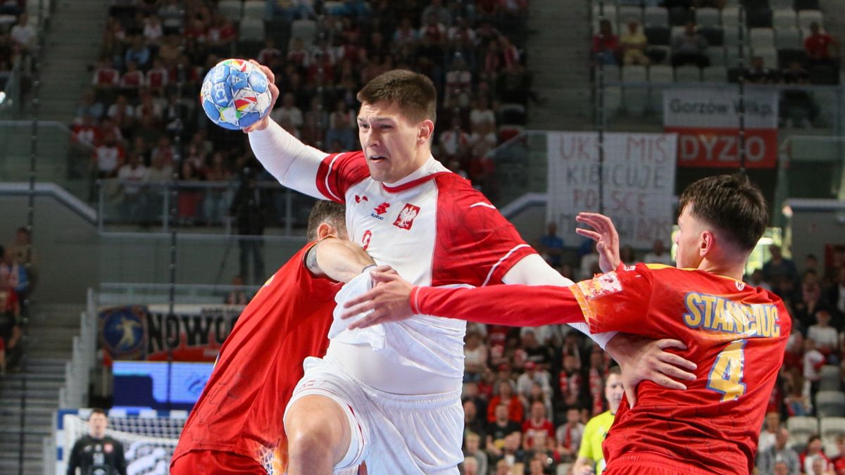 PAP / Lech Muszyński / Na zdjęciu: Damian Przytuła podczas meczu Polska - Rumunia