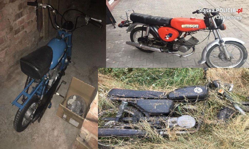 Śląskie. Policjanci z Koniecpola i Olsztyna odzyskali łącznie 9 skradzionych motocykli.
